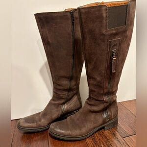 Hunter Women's Brown Leather Boots, size 8